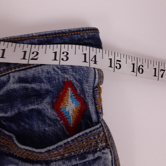 Western Denim Bank Jeans Embroidered 100% Cotton Size 27 - Picture 10 of 10